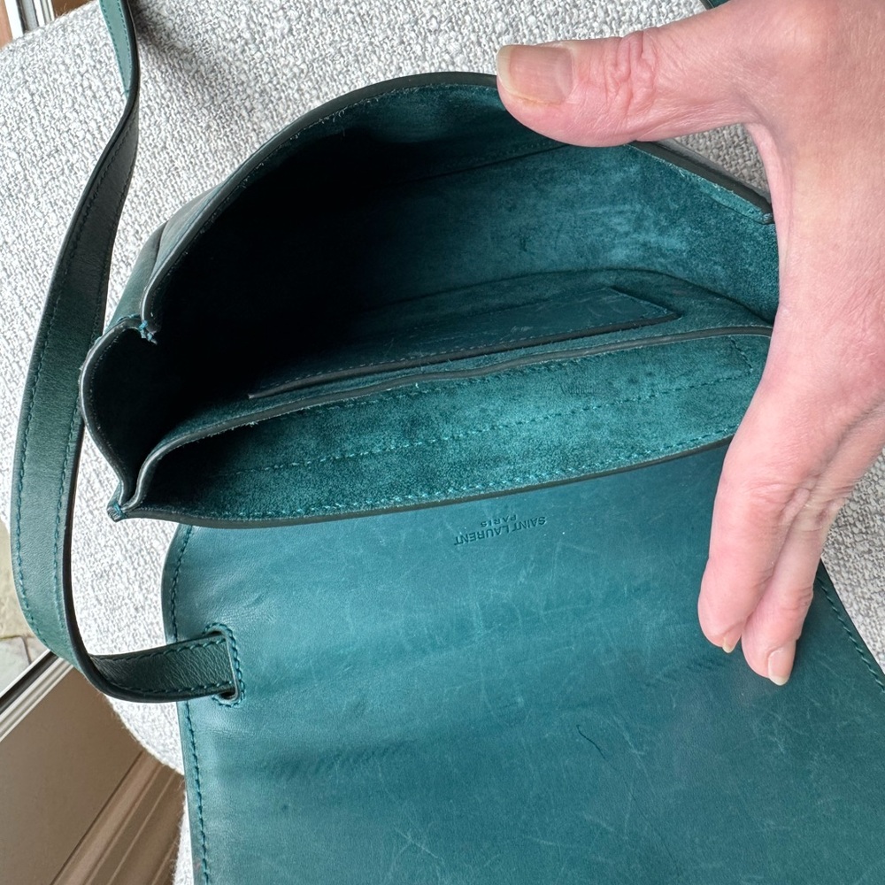 Saint Laurent Kaia Crossbody in Green Leather - Picture 14 of 16